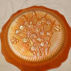 Antiques Colored glass plate